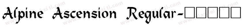 Alpine Ascension Regular字体转换